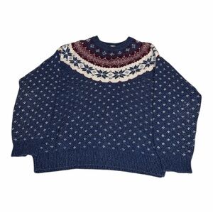 Northern Reflection Wool Blend Nordic Sweater, size Large